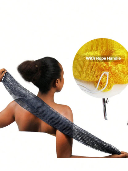 African Net Sponge, Authentic Exfoliating Bath Sponge For Deep Cleansing, Long-Lasting Body Scrub, Shower & Bath Accessories For Women & Men, Body Scrubber & Exfoliating Bath Sponge For Dead Skin Remo