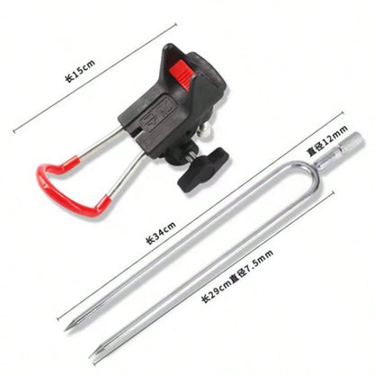 AiScrofa 360 Degree Adjustable Fishing Rod Holder, Ground Fishing Rod Stand, Hands-Free Fishing Rod Rack