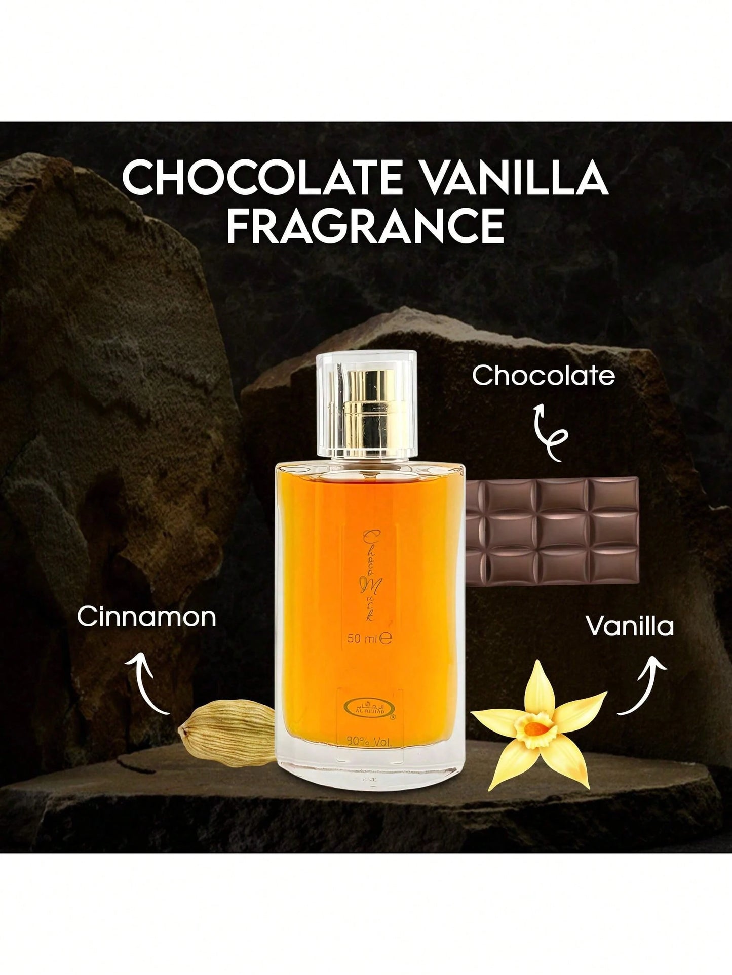 Al Rehab Choco Musk Eau De Parfum Spray Unisex EDP 1.65oz/50ml- Perfume For Long Lasting Suitable For Birthday, Office, Gift, Daily Use