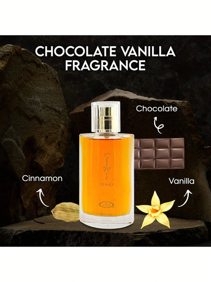 Al Rehab Choco Musk Eau De Parfum Spray Unisex EDP 1.65oz/50ml- Perfume For Long Lasting Suitable For Birthday, Office, Gift, Daily Use