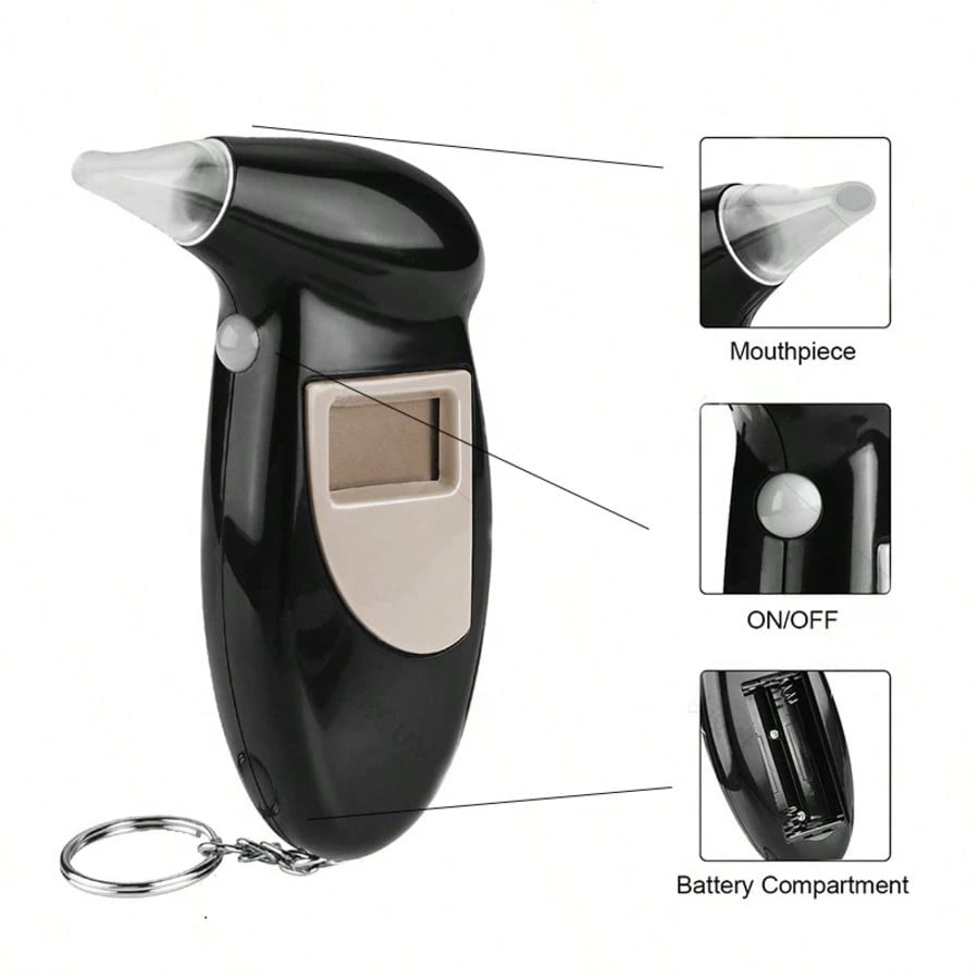 Alcohol Breathalyzer, Alcohol Tester (Shipped Without Battery)