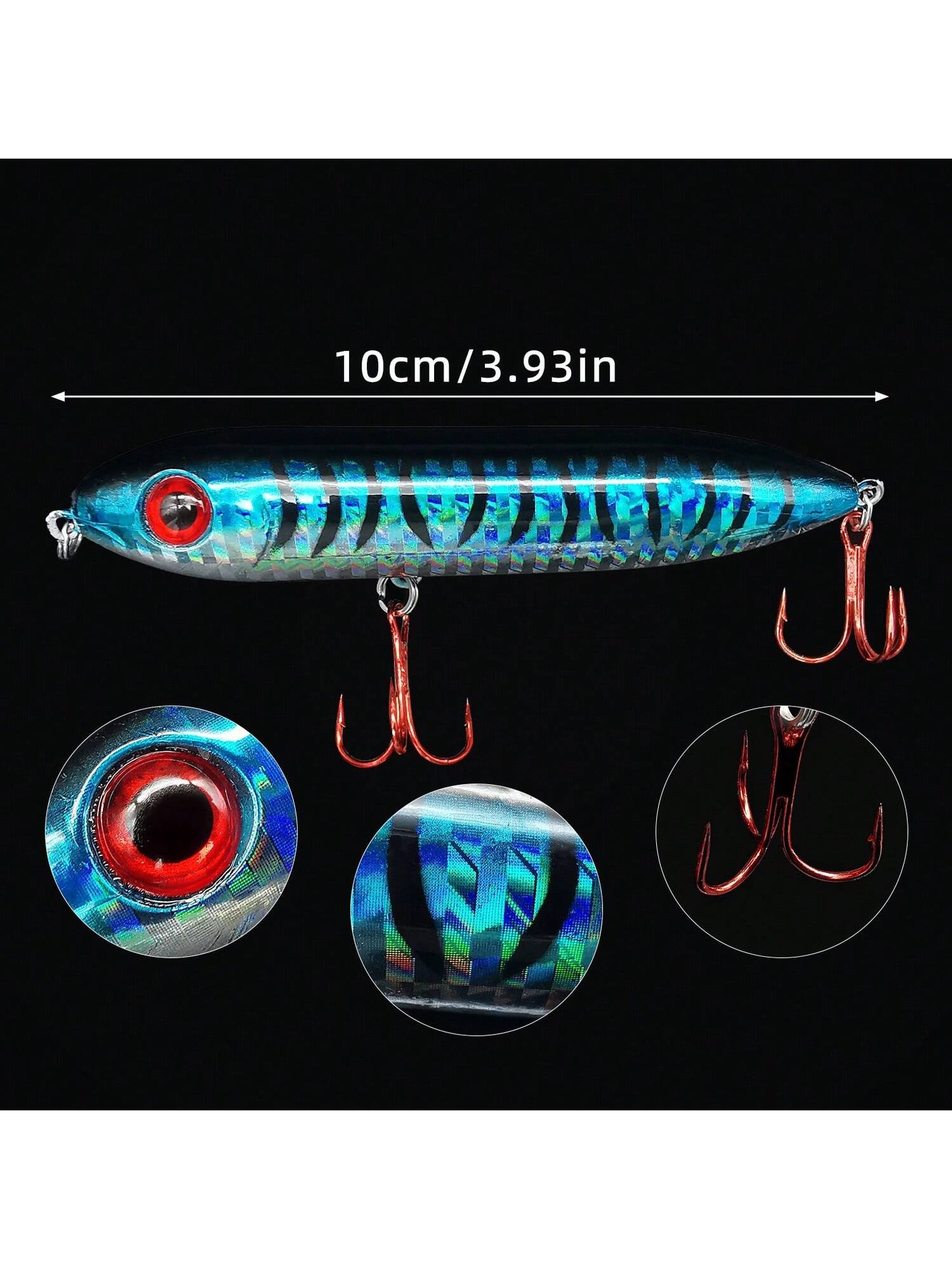 ANFS 1pc Realistic Topwater Fishing Lure-Pencil Artificial Bait For Saltwater & Freshwater Fishing Stuff