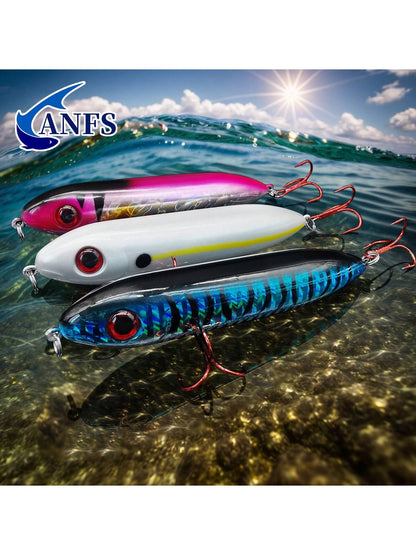 ANFS 1pc Realistic Topwater Fishing Lure-Pencil Artificial Bait For Saltwater & Freshwater Fishing Stuff