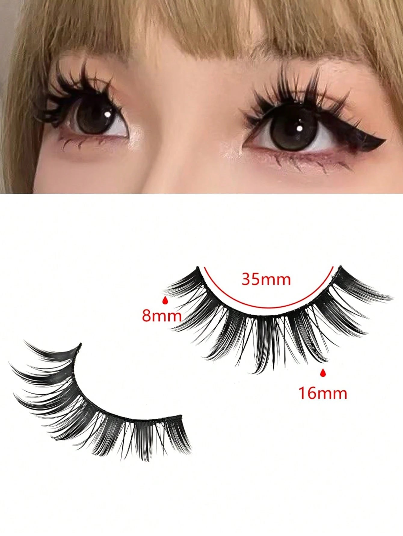 Anime Manga False Eyelashes 5 Pairs Set- Natural Wispy Fluffy Spiky Doll Lashes For Cartoon Makeup & Cosplay European, American, And Japanese Styles