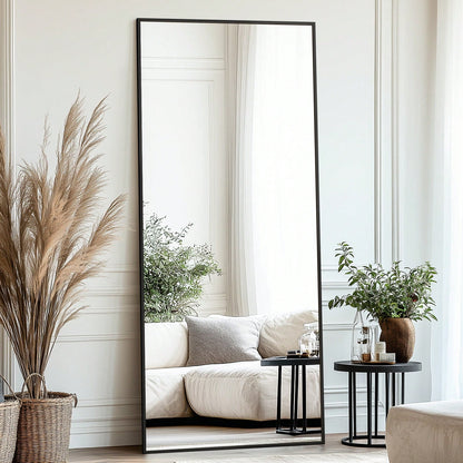 Antok Full Length Mirror, 58"X18" Floor Mirror, Floor Standing Freestanding Full Body Mirror With Stand For Bedroom, Hanging Mounted For Living Room Cloakroom