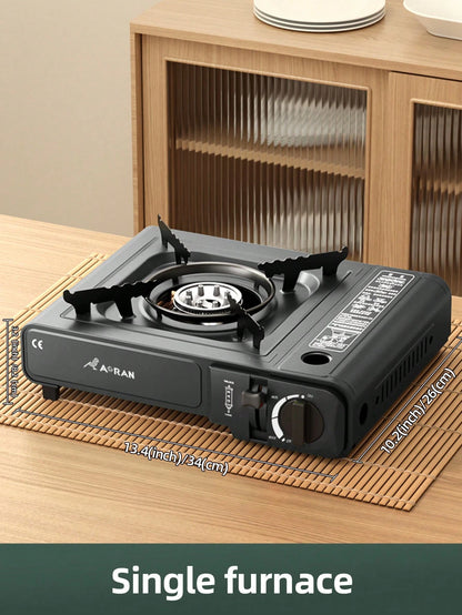 AORAN Portable Cassette Stove, High-Power Butane Stove With Safety Lock, Perfect For Camping, Hiking, And Backyard Barbecue