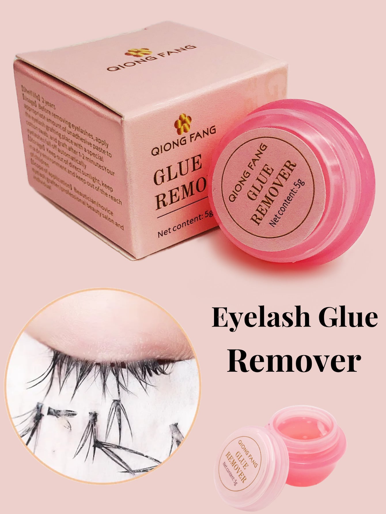 Asiteo 1pc 5g Eyelash Extension Glue Remover Non-Irritating For DIY Lash Clusters Quick Removing Grafted Eyelashes Make Up Tool Lash Glue, Eyelash Glue