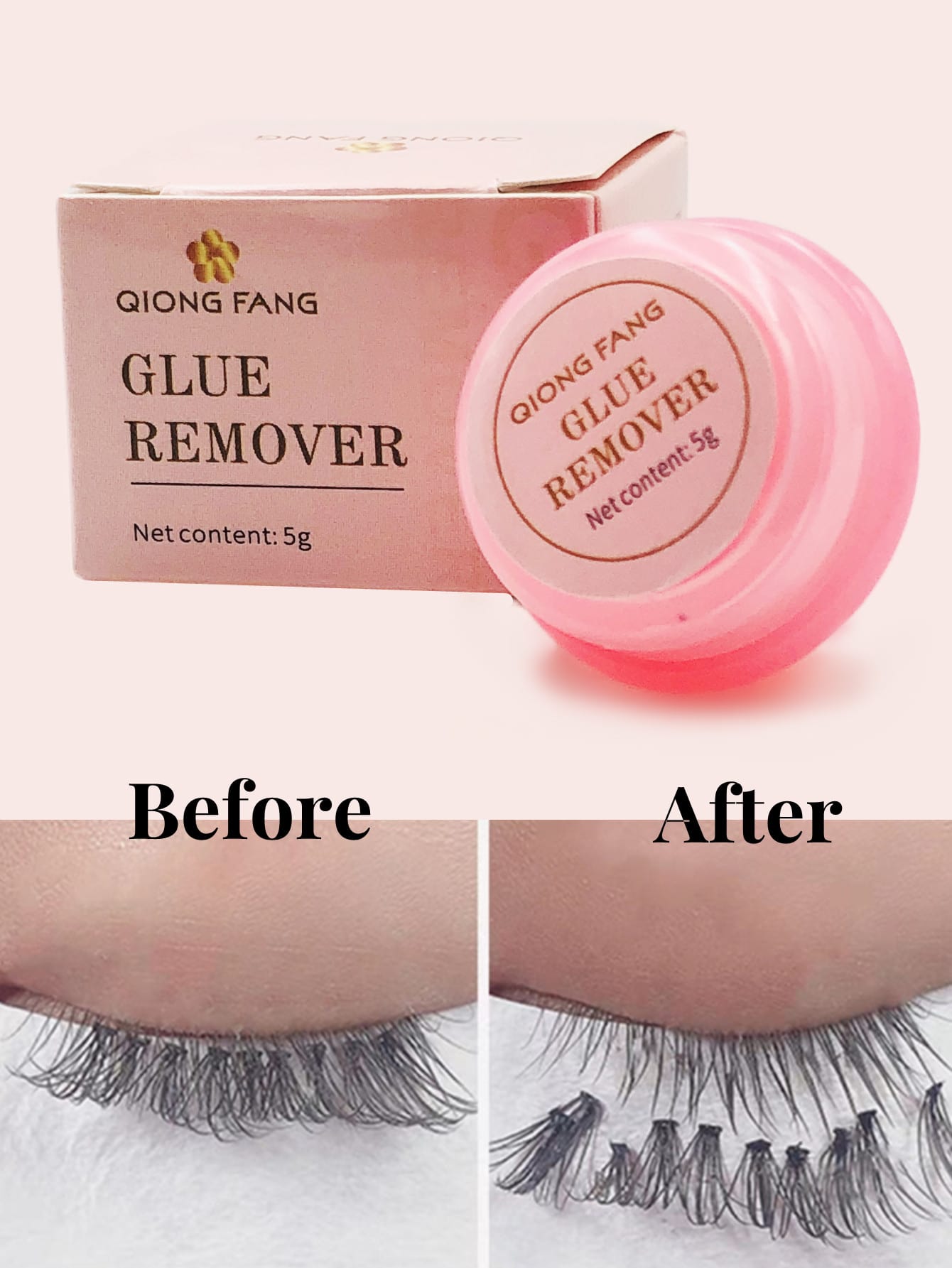 Asiteo 1pc 5g Eyelash Extension Glue Remover Non-Irritating For DIY Lash Clusters Quick Removing Grafted Eyelashes Make Up Tool Lash Glue, Eyelash Glue