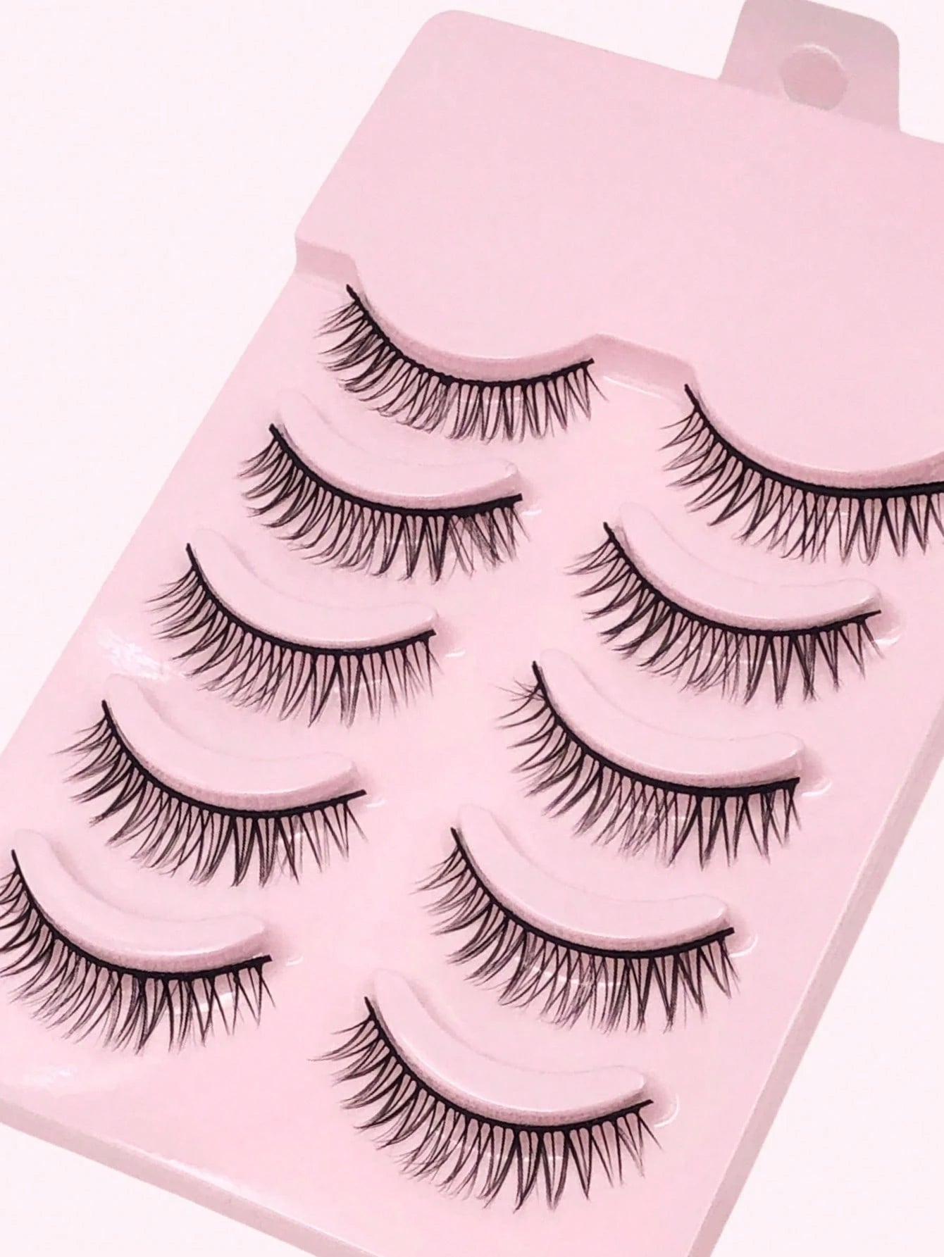 Asiteo 5 Pairs Manga Lash Natural Lightweight Criss-Cross Fairy Soft Short 3D Full Strip False Eyelashes