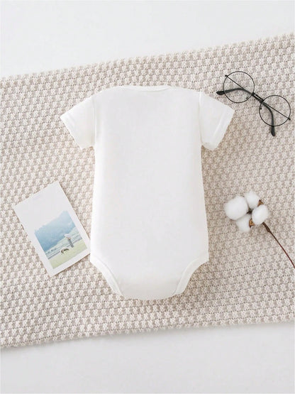 AYJK7 I AM A CHILD OF GOD Print Funny Newborn Boys Clothes 100% Cotton Casual Comfortable Short Sleeve Baby Romper