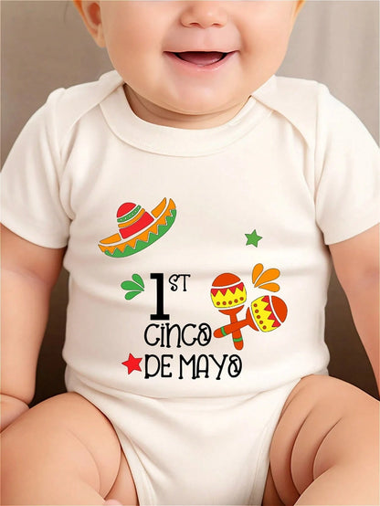 AYJK7 I AM A CHILD OF GOD Print Funny Newborn Boys Clothes 100% Cotton Casual Comfortable Short Sleeve Baby Romper