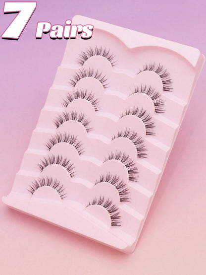 AYRMILLA 1/5/7 Pairs Natural False Eyelashes, Fluffy & Soft 3D Faux Lashes, Long & Silky, Suitable For Daily Work & Meetings, Comfortable Wear, Handmade, Extended Natural Voluminous False Eyelashes