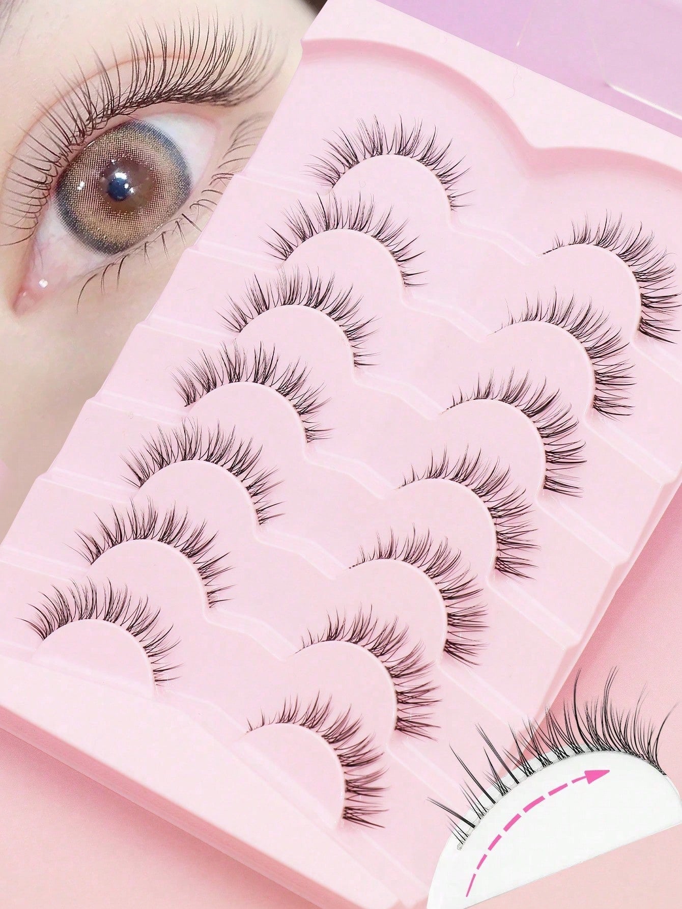 AYRMILLA 1/5/7 Pairs Natural False Eyelashes, Fluffy & Soft 3D Faux Lashes, Long & Silky, Suitable For Daily Work & Meetings, Comfortable Wear, Handmade, Extended Natural Voluminous False Eyelashes