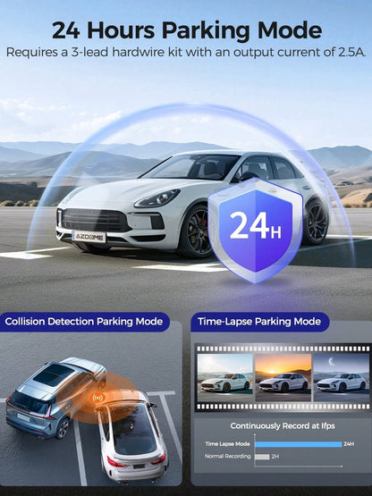 Azdome Dash Camera For Cars, 1296P WiFi Full UHD Car CameraCam, Front Dash Camera For Cars, Driving Recorder With Loop Recording, G-Sensor, Super Night Vision, 24H Parking Mode, WDR, Motion Detection