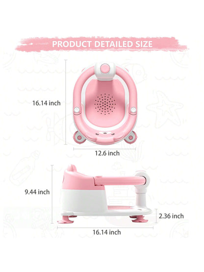 Baby Bath Seat For Babies 6 Months & Up, Toddler Bath Seats For Babies Sitting Up, Non-Slip Infant Bath Tub Chair With 4 Suction Cups & Soft Cushion For Shower, Compact Toddler Bathtub Seat