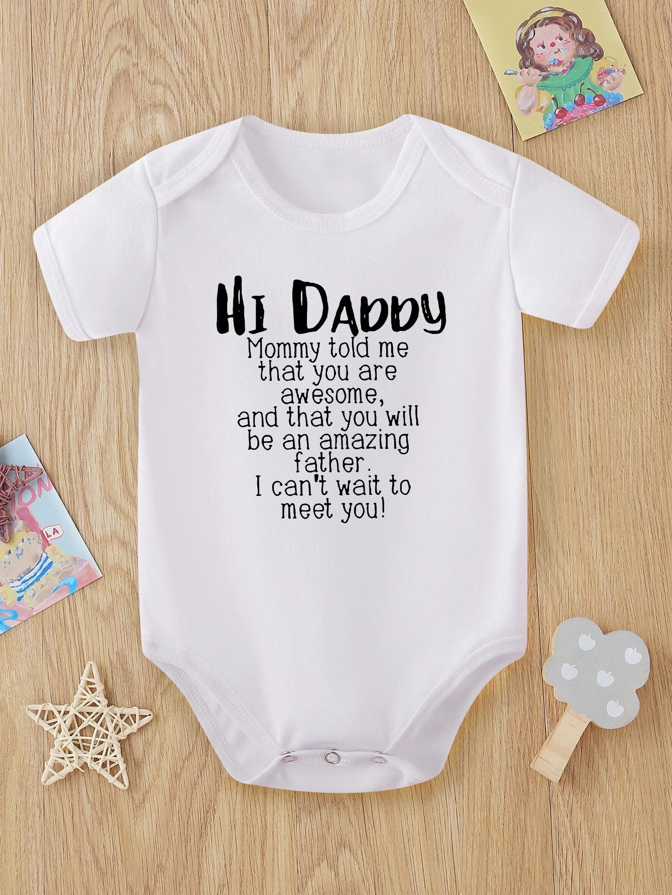 Baby Boy Slogan Graphic Popper Bodysuit