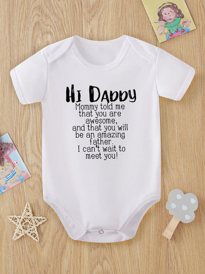Baby Boy Slogan Graphic Popper Bodysuit