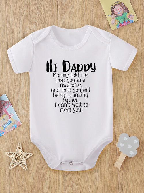 Baby Boy Slogan Graphic Popper Bodysuit