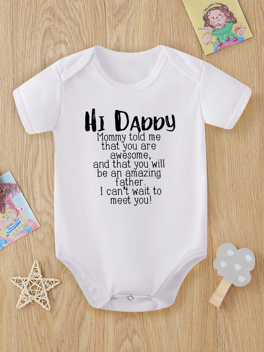Baby Boy Slogan Graphic Popper Bodysuit