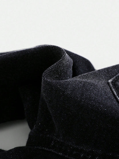 Baby Boys Casual Soft Cute Ripped Cat Whiskers High Stretch Skinny Black Denim Jeans,Casual And Versatile For Baby Boys Indoor/Outdoor Fall/Winter Clothes