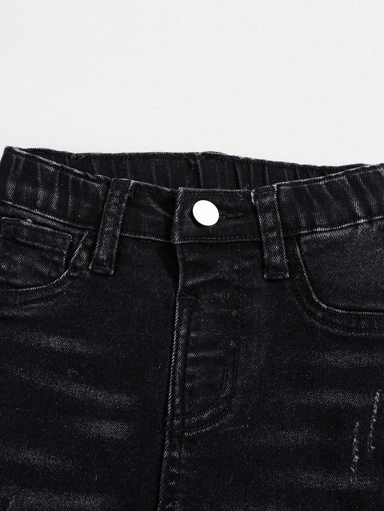 Baby Boys Casual Soft Cute Ripped Cat Whiskers High Stretch Skinny Black Denim Jeans,Casual And Versatile For Baby Boys Indoor/Outdoor Fall/Winter Clothes