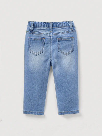 Baby Boys Casual Soft Cute Ripped Cat Whiskers High Stretch Skinny Black Denim Jeans,Casual And Versatile For Baby Boys Indoor/Outdoor Fall/Winter Clothes