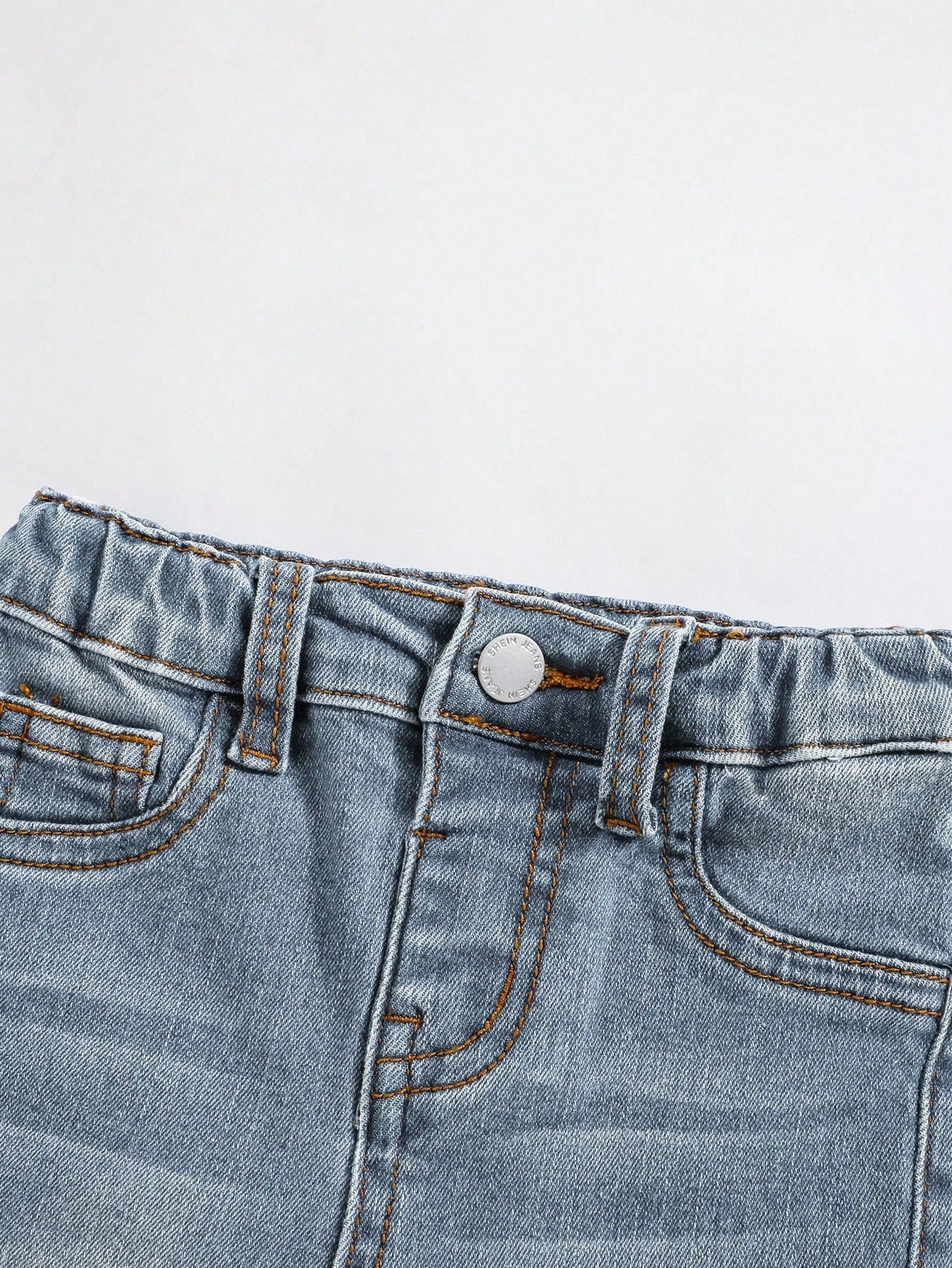 Baby Boys' Cute Distressed Toothpick Pleated Design High Stretch Skinny Blue Jeans,For Baby Boys Fall Clothes