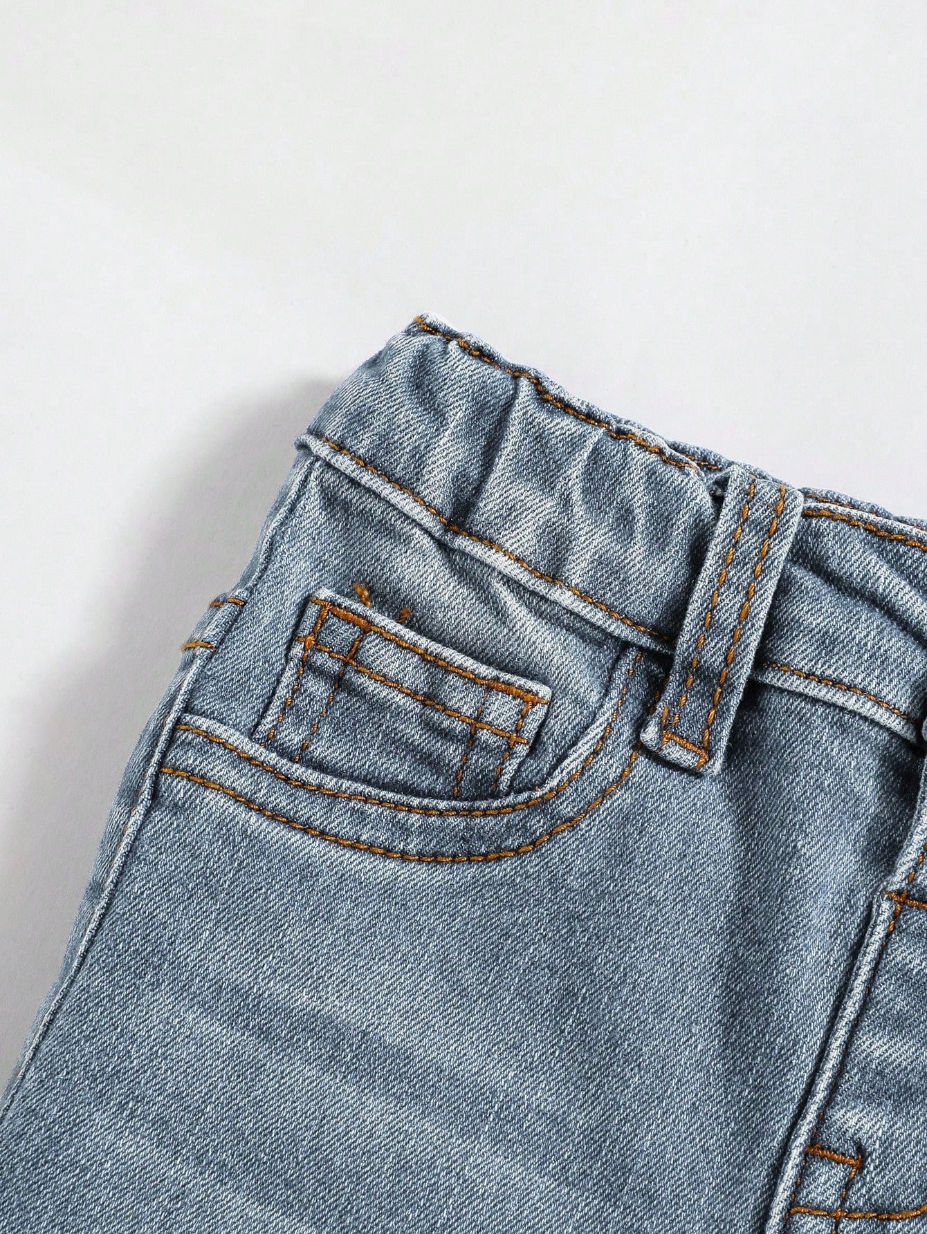 Baby Boys' Cute Distressed Toothpick Pleated Design High Stretch Skinny Blue Jeans,For Baby Boys Fall Clothes