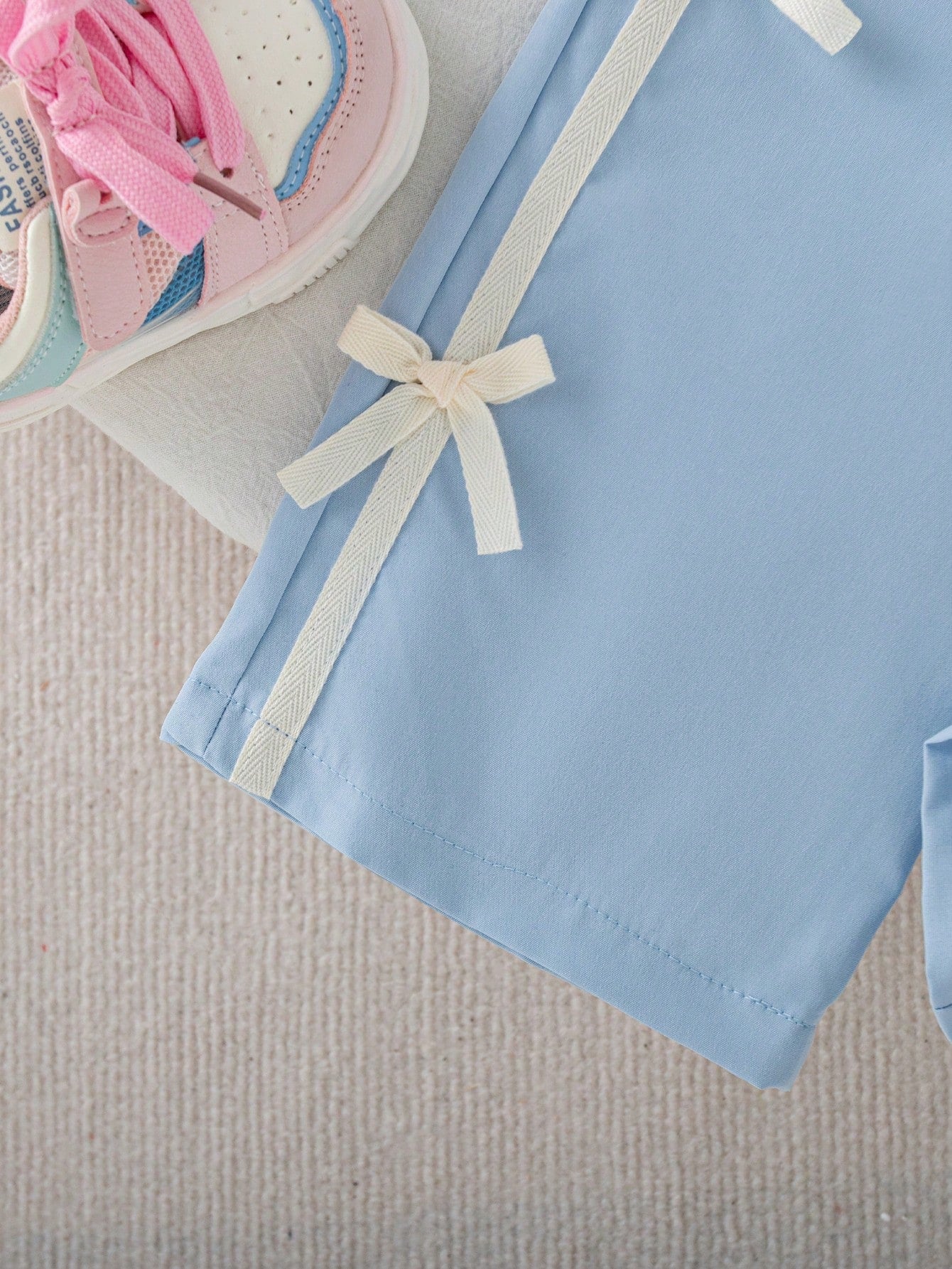 Baby Girl Autumn/Winter Casual 3-Piece Set, Spring/Autumn Hooded Short Sweatshirt & Camisole Top & Bow Wide Leg Pants, Stylish Outfit
