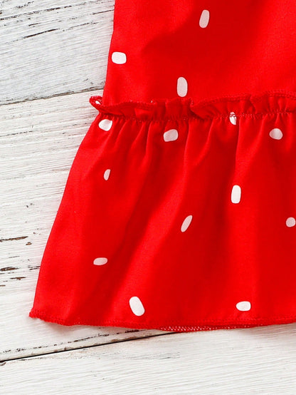 Baby Girls' Casual Square Collar Puff Sleeve Mini Dress, Gift For Spring/Summer Party