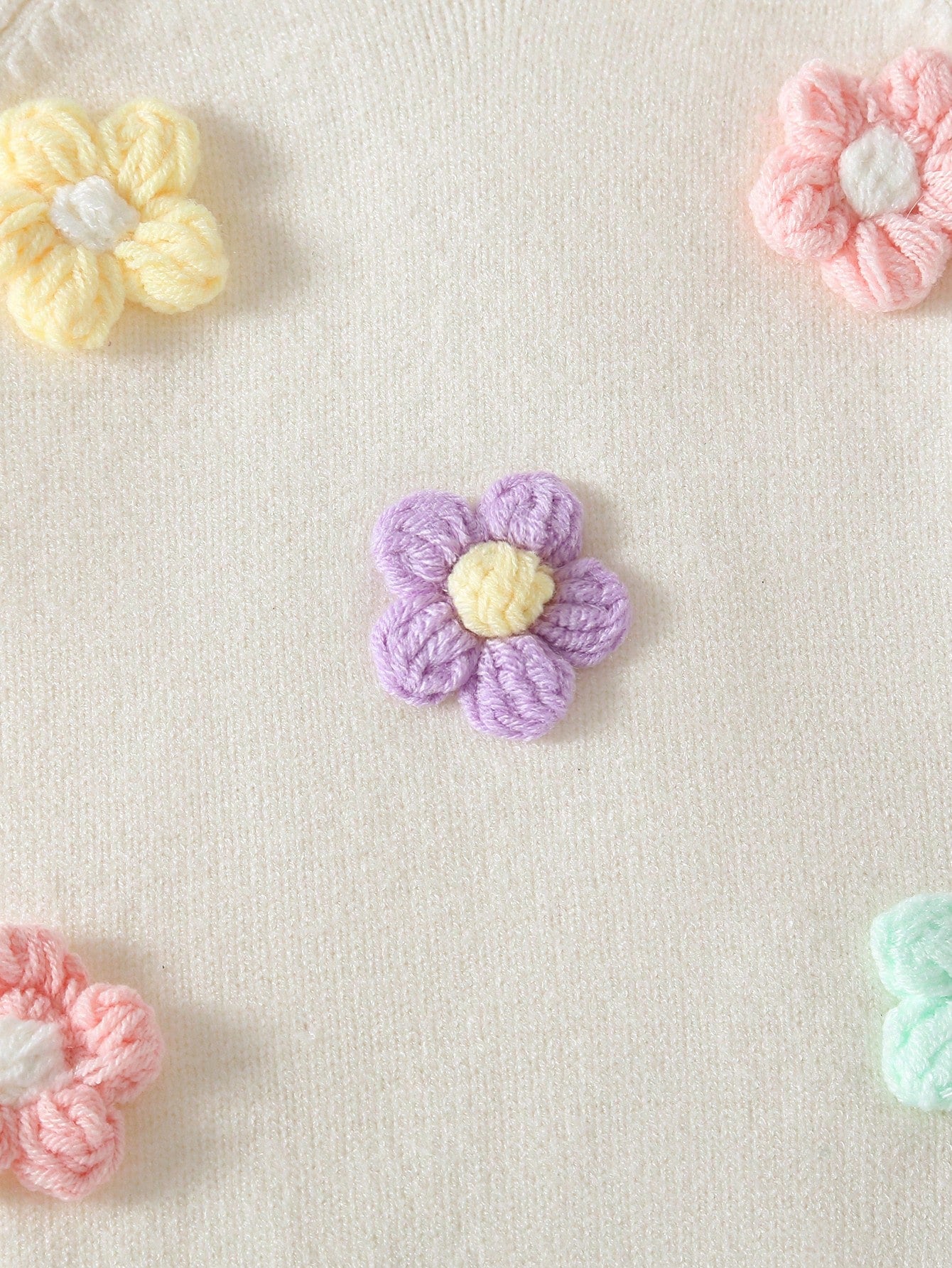 Baby Girls Sweater Onesies, Infant Girls Knit Bodysuit, Short Crawl Suit, Apricot Color, Versatile Daily Casual, Rainbow Striped, Handmade Crochet Floral, Heavy Workmanship, Exquisite, Cute, Com