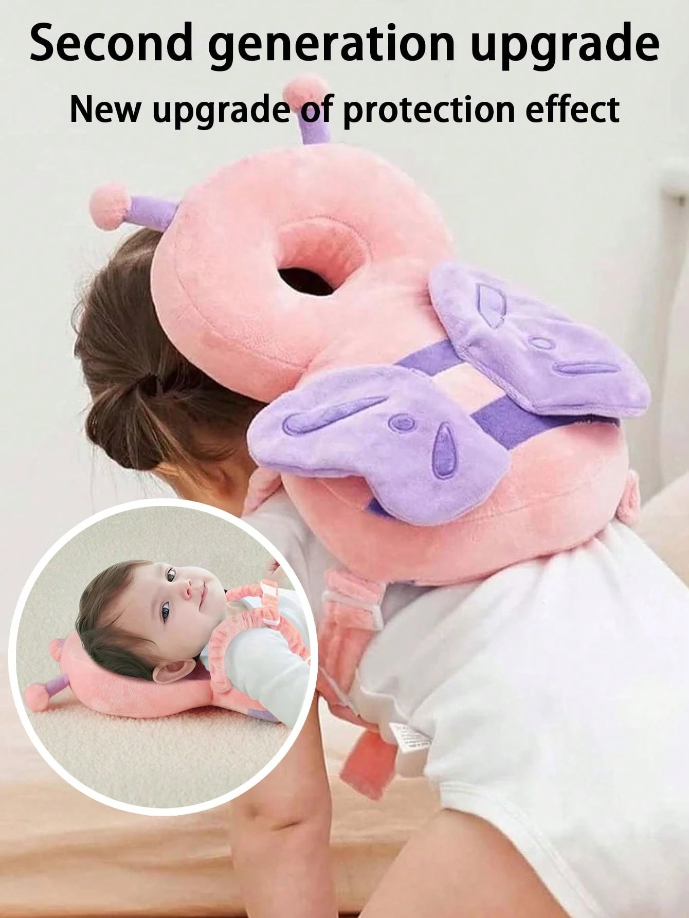 Baby Head Protector Cushion Backpack For Walking & Crawling,Christmas Elements Baby Walkers Protective Toddler Adjustable Baby Head Protection Safety Pad Backpack Wear For Crawling,Christmas
