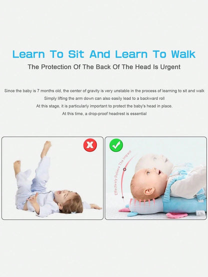 Baby Head Protector Cushion Backpack For Walking & Crawling,Christmas Elements Baby Walkers Protective Toddler Adjustable Baby Head Protection Safety Pad Backpack Wear For Crawling,Christmas