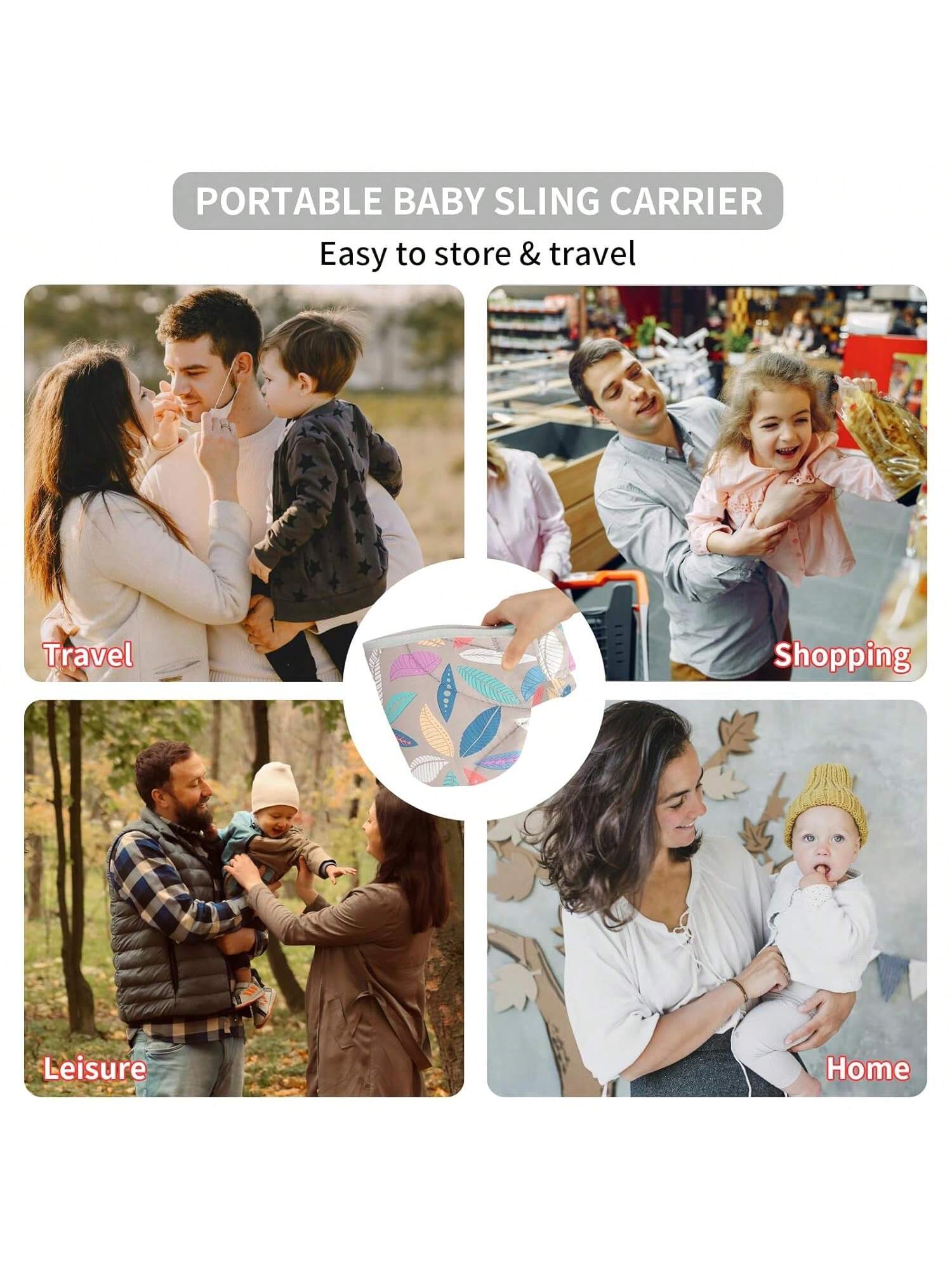 Baby Sling Carrier, Child Compact Hipseat One-Shoulder Carrier Portable Lightweight Baby Carrier Sling Hip Newborn To Toddler For Infants Carrying Up To 35 Lbs