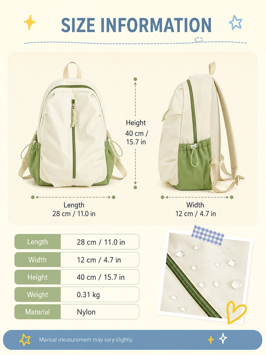 Back To School Colorblock Backpack With Cute Pendant, Waterproof Large Capacity Breathable Shoulder Straps, Suitable For Middle School, High School, College Students And Teenagers