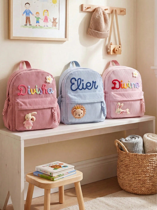 Back To School Personalized Toddler Backpack With Name, Cute Colorful Kindergarten Bag, Multifunctional School Gift For Kids