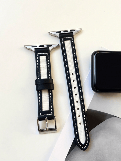 Band, Minimalist & Fashionable Canvas Strap, Compatible With Apple Watch Series 1/2/3/4/5/6/7/8/9/10/SE/Ultra, Metal Buckle Quick Release Design, Fits 38mm 40mm 41mm 42mm 44mm 45mm 49mm, Business Casu