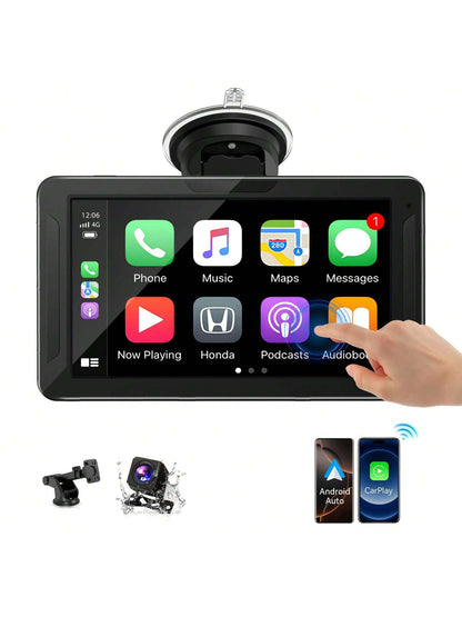 BDQ 7 Inch Car Radio Wireless Carplay & Android Auto Multimedia WIFI Video Player Portable MP5 Player+ Backup Rearview Camera