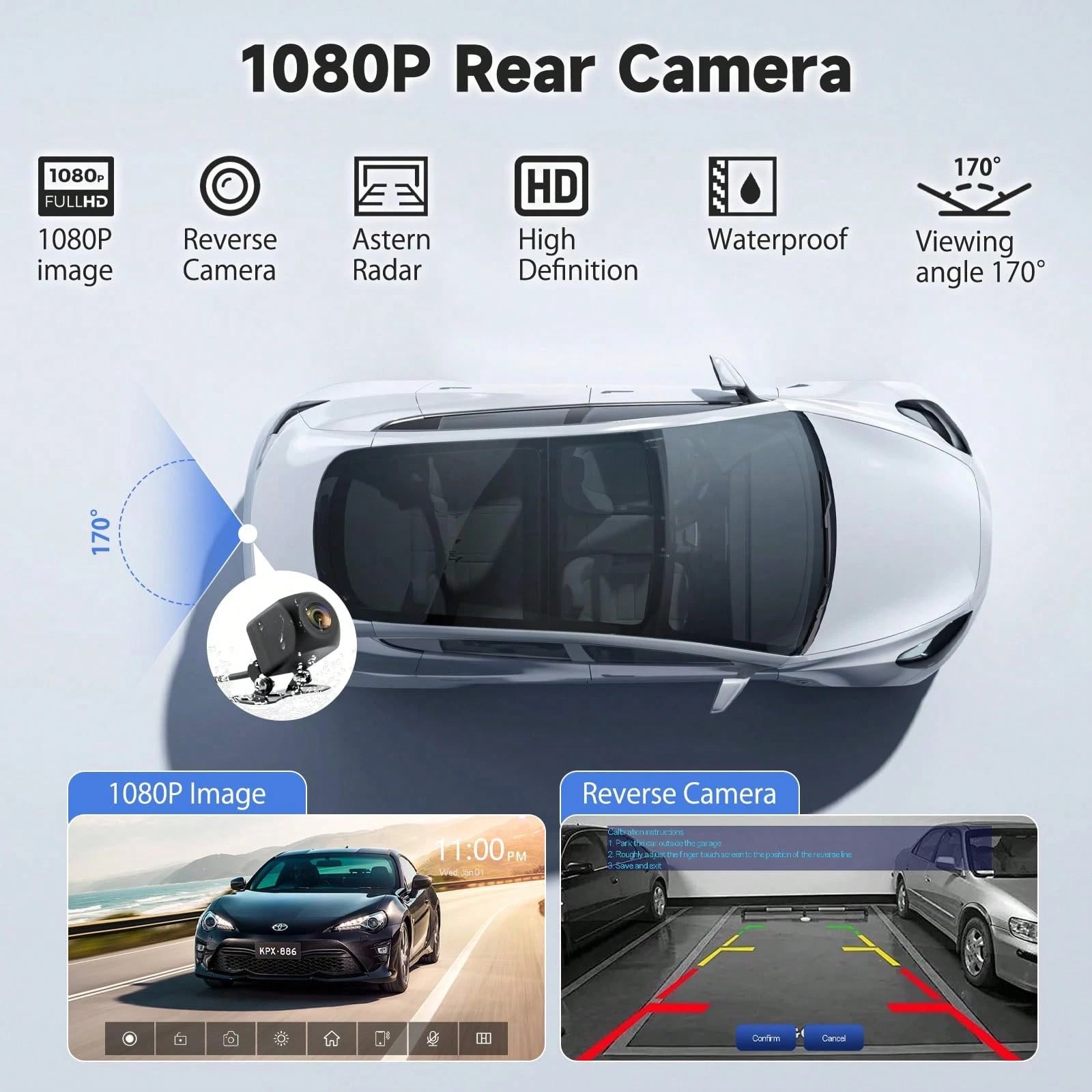 BDQ 7 Inch Car Radio Wireless Carplay & Android Auto Multimedia WIFI Video Player Portable MP5 Player+ Backup Rearview Camera