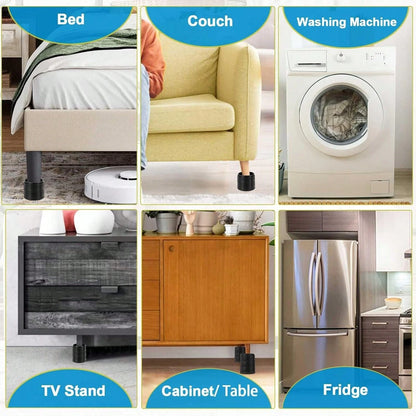 Bed Risers 1 Inch, 2 Inch, 3 Inch, 4 Inch Heavy Duty, Adjustable Furniture Riser For Table Desk Couch Sofa Chair Refrigerator Washing Machine