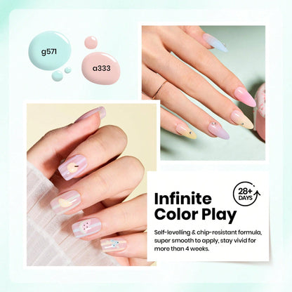 Beetles 6 Colors Pastel Gel Polish Set, Afternoon Desserts Collection Purple Yellow Blue Pink Shades, UV LED Soak Off Gel Nail Polish, DIY Salon Home Manicure Gifts For Women