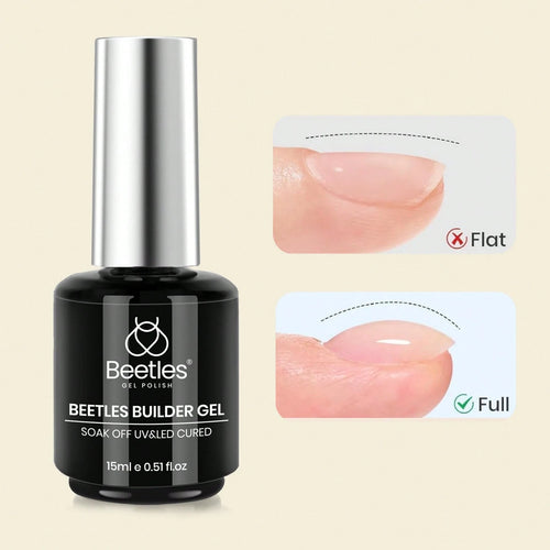 Beetles Builder Gel For Nails-Cover Nude Translucent 8 In 1 Nail Thickening Strengthening Building Apex