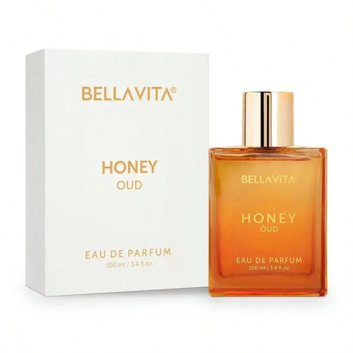 Bellavita Honey OUD Unisex Perfume Spray (3.4 Oz.)| Vanilla And Bergamot Notes, Lasting Arabian Fragrance, Floral Fragrance And Spicy Vegetable Gum Honey Fragrance