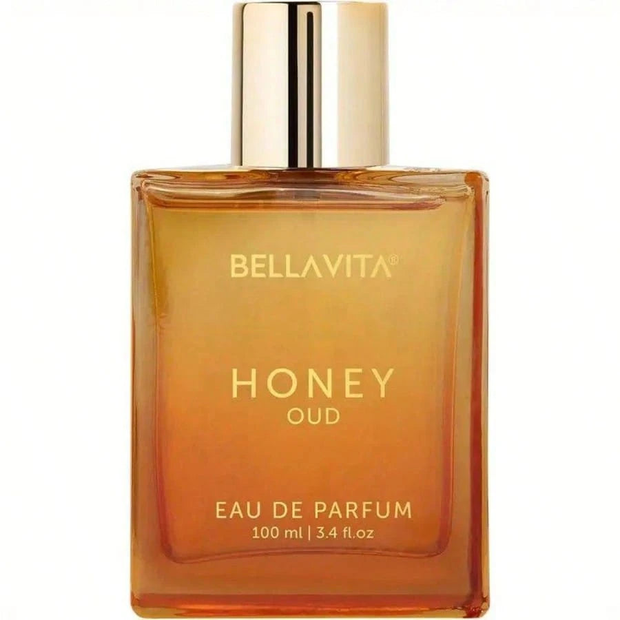 Bellavita Honey OUD Unisex Perfume Spray (3.4 Oz.)| Vanilla And Bergamot Notes, Lasting Arabian Fragrance, Floral Fragrance And Spicy Vegetable Gum Honey Fragrance