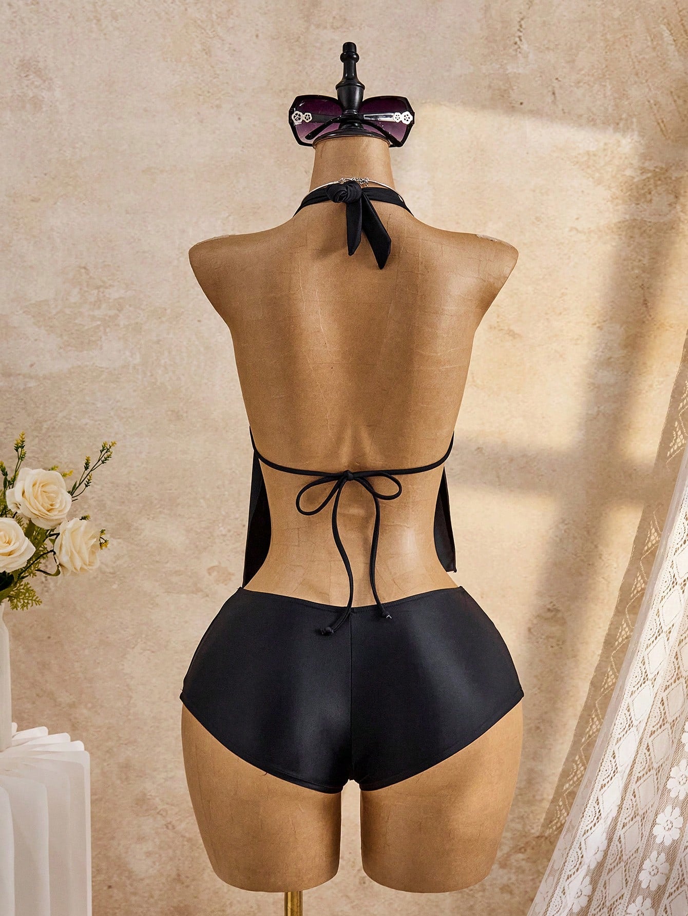 Bellisia 2026SS New Women's Swimwear Cute Yellow Summer Beach Holiday Rhinestone Floral Tankini,Boho Vacation Elegant Vintage Tropical Pleated Shorts 26SS