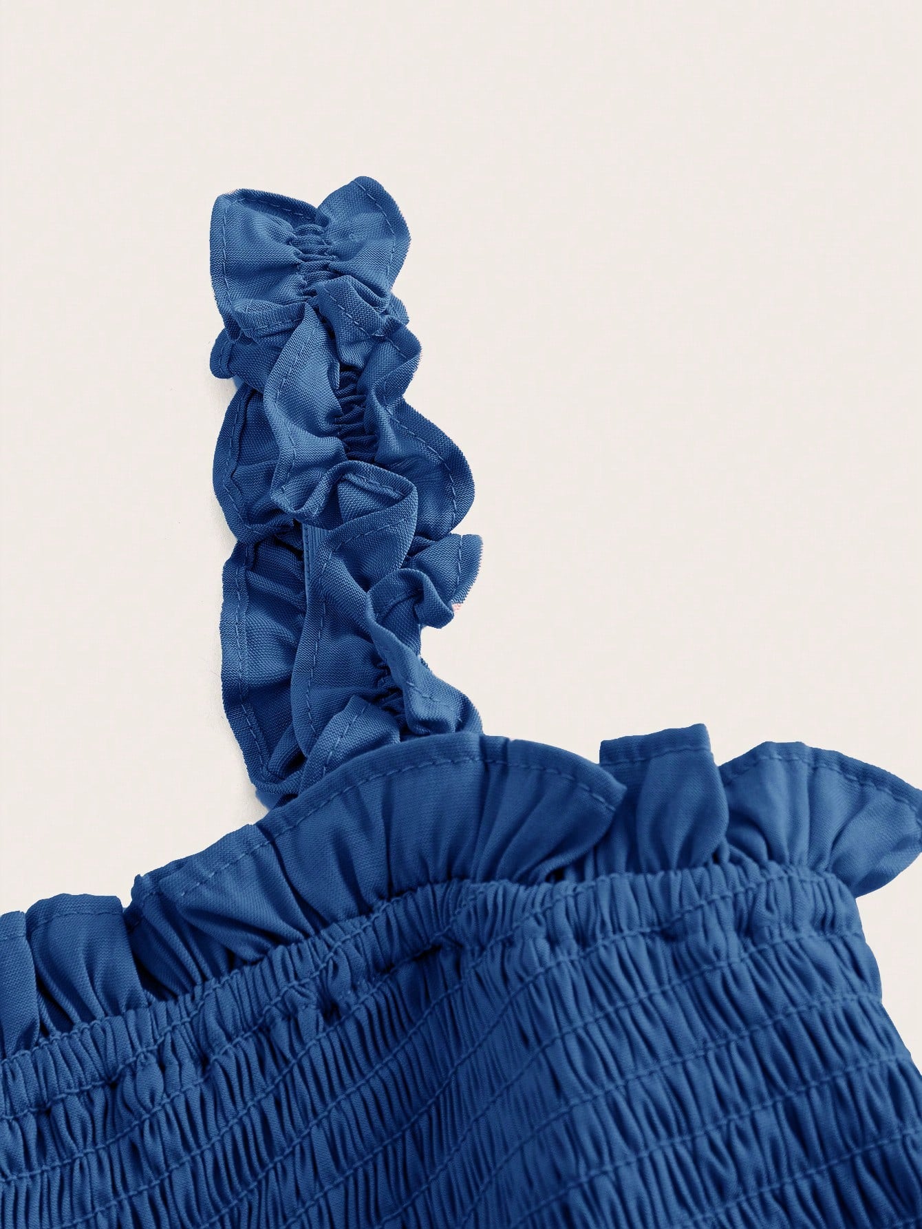 BELROSIE Solid Frill Trim Ruffle Hem Dress Holiday Party Dress  Boho Vacation Fashionable Style For Summer Spring Fall Autumn