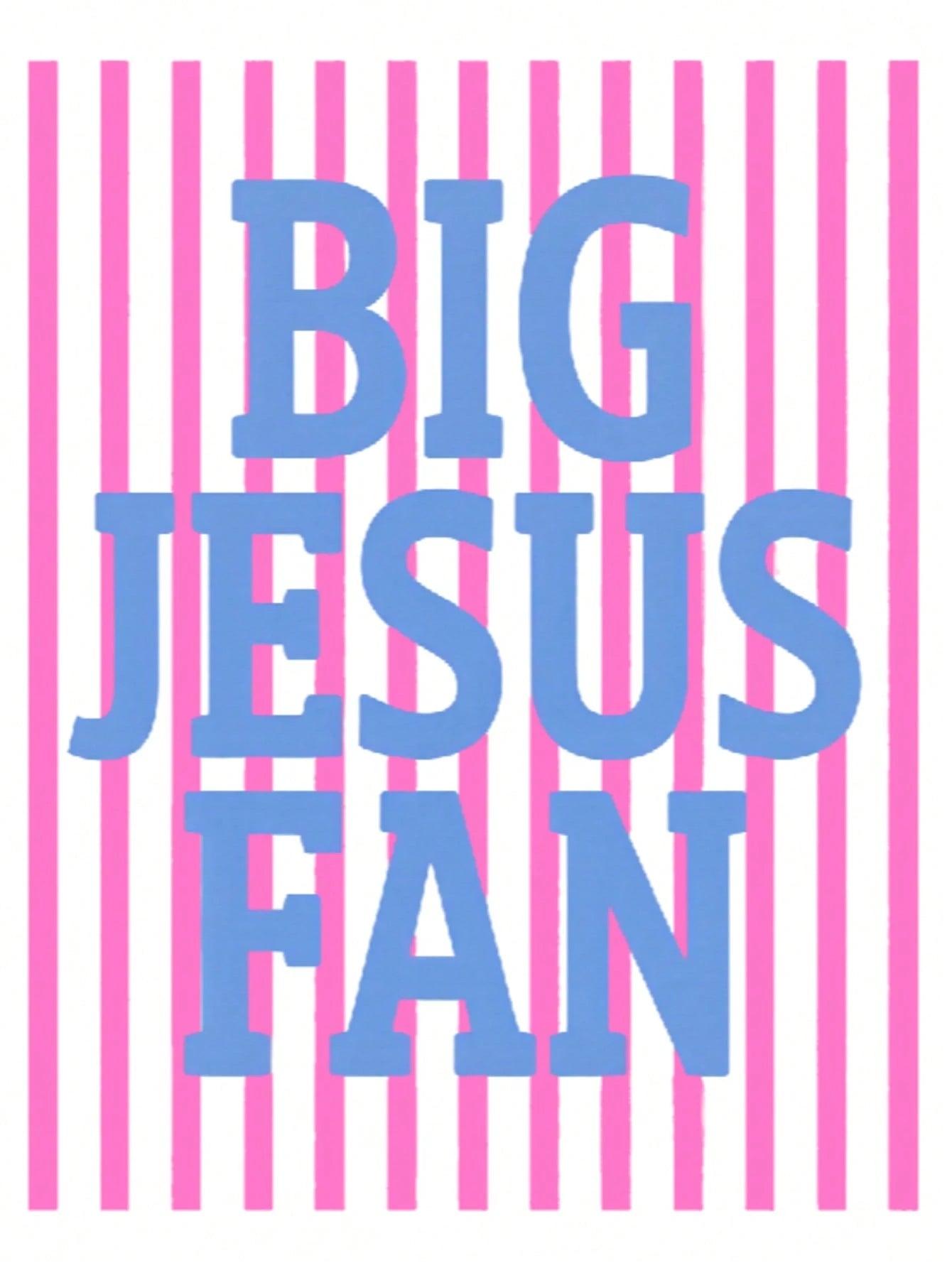 Big Jesus Fan Graphic Top-Loose-Fit Easy Relaxed Style