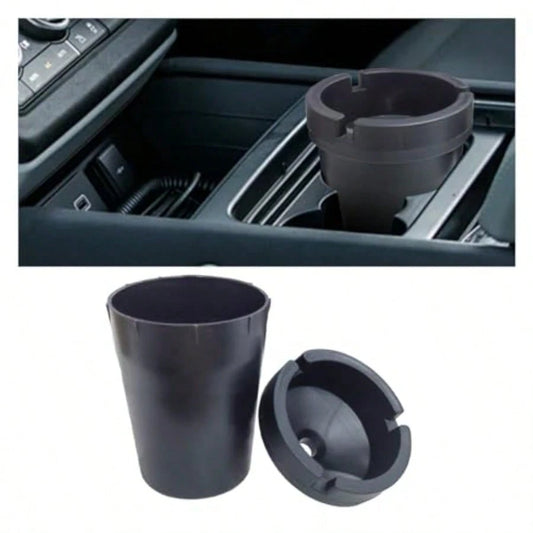 Black Smokeless Ashtray, Jumbo Butt Bucket Ashtray, Portable Plastic Ashtray, Self-Extinguishing Cup Car Ash Holder Automotive Ashtray Bucket For Car Truck Home Office