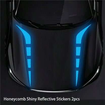 Blue Reflective Strip Stickers, Car Wheel Rim Reflective Stickers, Tire Warning Stickers, Green Creative, Motorcycle, Electric Vehicle, Sticker Decoration, Mountain Bike Reflective Wheel Strip Sticker