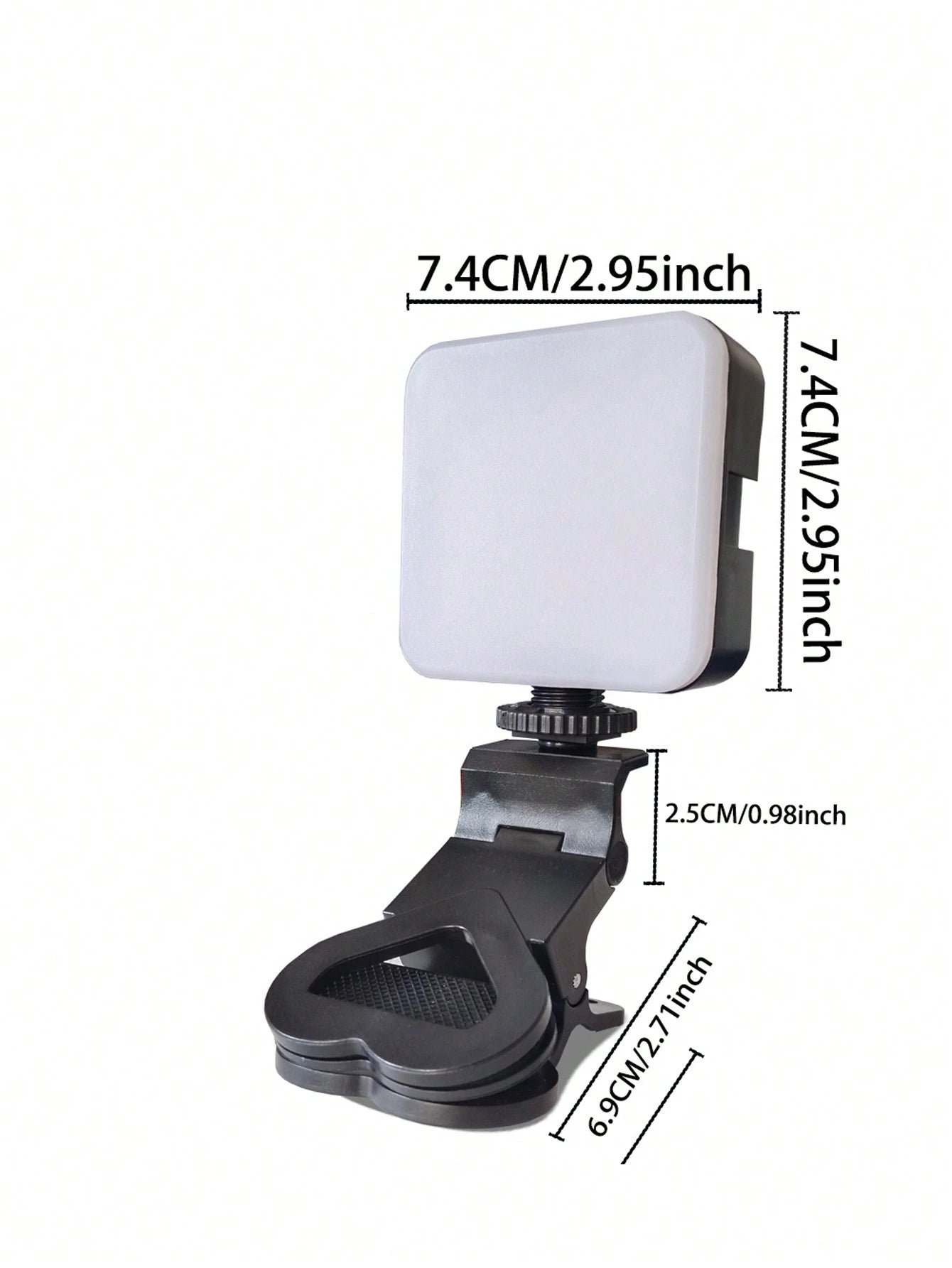 Borriig 1pc Portable Mini Clip-On Fill Light, Selfie Ring LED Light, Adjustable Brightness LED Video Light, Suitable For Camera And Camcorder Vlogging, Can Be Used For Photo Selfie, Video Recording, Z